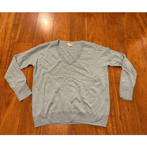 Women's LABEL + thread Light Blue Cashmere V-Neck Sweater Size S